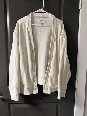 Goodfellow & Co Cream Button-Down Jacket/Cardigan